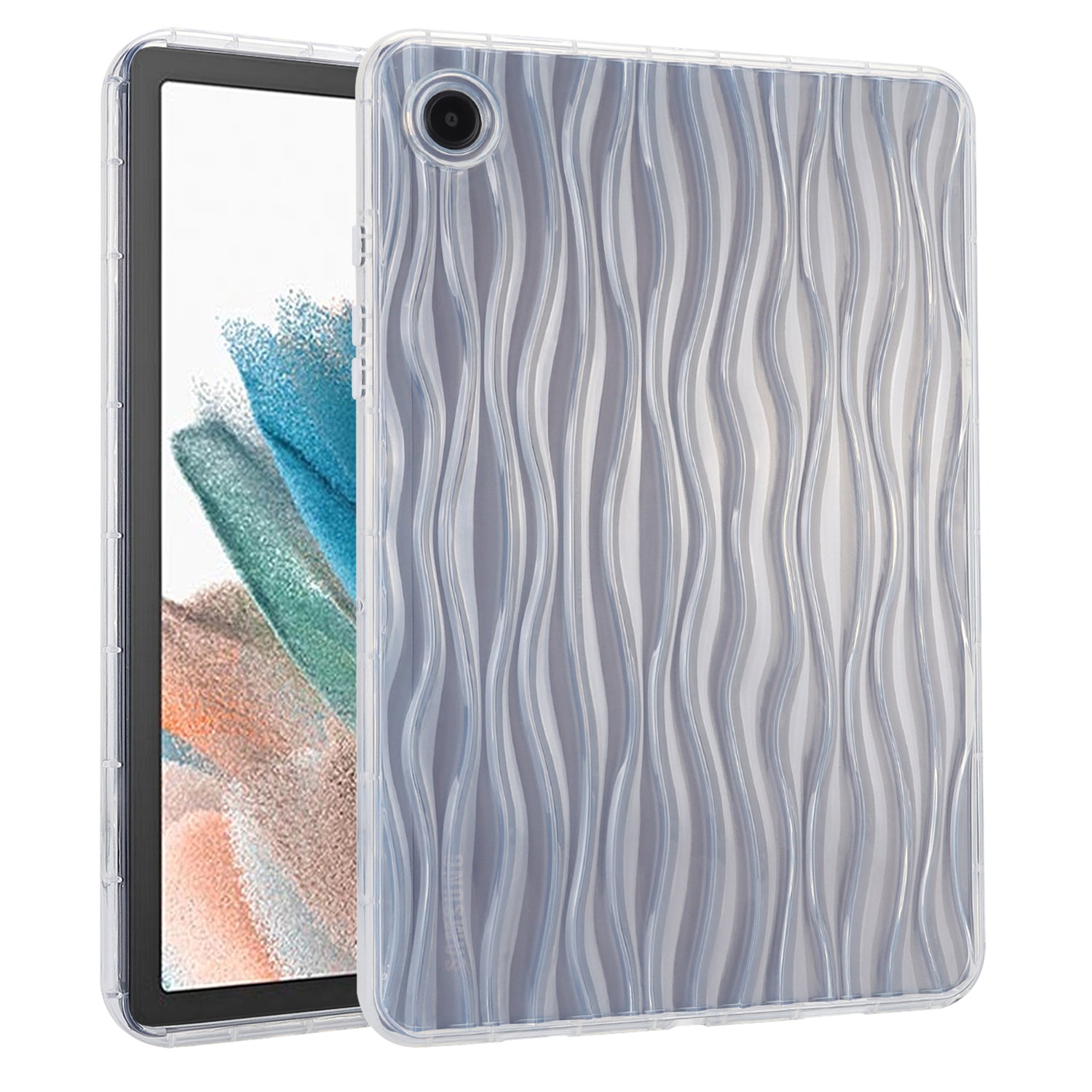 For Samsung Galaxy Tab A8 (2021) X200 Tab A8 (2022) Wave Texture Protective Cover Clear TPU Tablet Case For Samsung Galaxy Tab A8 (2021) X200 Tab A8 (2022) Wave Texture Protective Cover Clear TPU Tablet Case